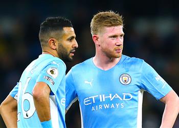 تشكيل مانشستر سيتي أمام كريستال بالاس دي بروين ومحرز على دكة البدلاء