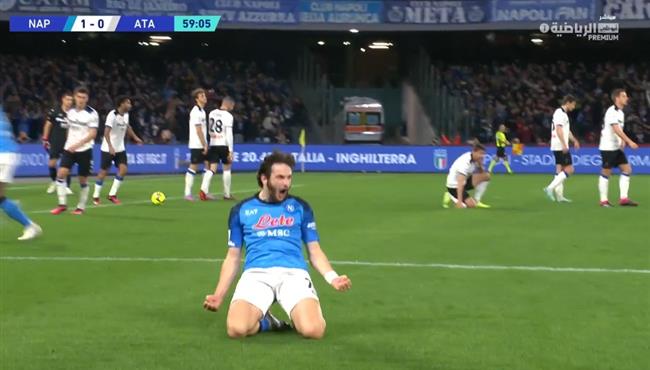 هدف كفاراتسخيليا العالمي في مباراة نابولي واتالانتا ورد فعل فارس عوض