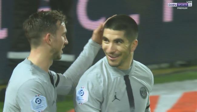 هدف باريس سان جيرمان الاول في مرمي بريست بالدوري الفرنسي كارلوس سولر