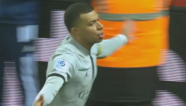 هدف مبابي الرائع في مرمي بريست بالدوري الفرنسي اسيست ميسي
