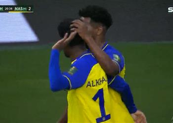 فيديو عبد الله الخيبري ي سجل هدف النصر الثاني أمام أبها