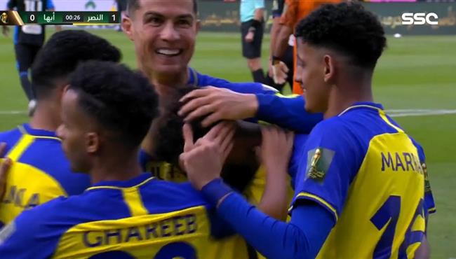 هدف النصر في مرمي ابها بعد 10 ثواني فقط بكأس خادم الحرمين