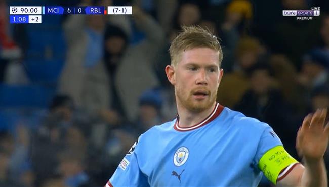 هدف دي بروين العالمي في مرمي لايبزيج اسيست رياض محرز