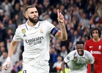 كريم بنزيما رجل مباراة ريال مدريد وليفربول في دوري أبطال أوروبا