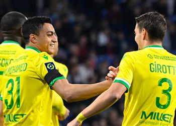 فيديو مصطفى محمد يشارك في تعادل نانت مع ليون بـ الدوري الفرنسي