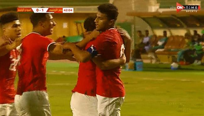 هدف فوز مصر الاولمبي علي السودان الاولمبي 1 0 مباراة ودية