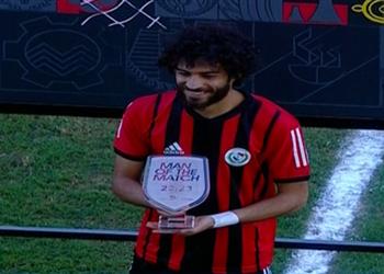 بعد تسجيله هدف عالمي رابطة الأندية تختار عبد الرحمن البانوبي رجل مباراة الداخلية وغزل المحلة