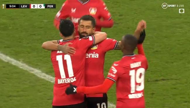 اهداف مباراة باير ليفركوزن وفرينكفاروزي 2 0 الدوري الاوروبي