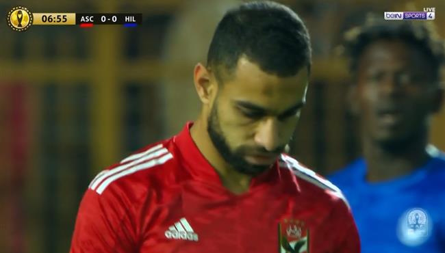 عمرو السولية يهدر فرصة هدف امام الهلال السوداني بدوري ابطال افريقيا