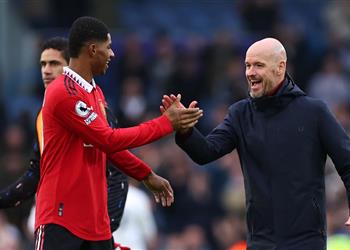 تين هاج يعلق على إصابة راشفورد ويؤكد غياب ثنائي مانشستر يونايتد ضد إشبيلية