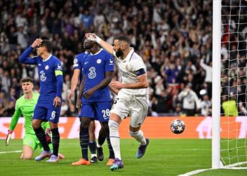 فيديو بنزيما يسجل هدف ريال مدريد الأول أمام تشيلسي في دوري أبطال أوروبا
