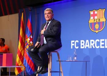 لابورتا شكوى ريال مدريد من التحكيم نكتة ولا دليل على فساد برشلونة