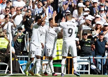 فيديو هاتريك بنزيما يقود ريال مدريد لاكتساح بلد الوليد في ليلة عودة هازارد