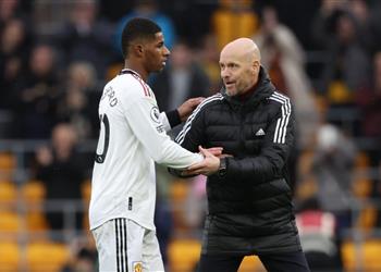 تين هاج يعلق على المركز الأفضل لـ ماركوس راشفورد بين الجناح والمهاجم