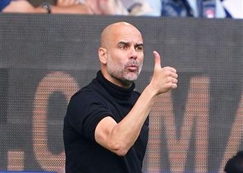 فيديو جوارديولا يشعل حماس جماهير مانشستر سيتي بعد الثلاثية أمام إيفرتون