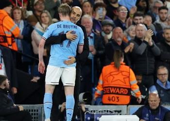 جوارديولا يعلق على صراخ دي بروين في وجهه خلال مباراة مانشستر سيتي وريال مدريد