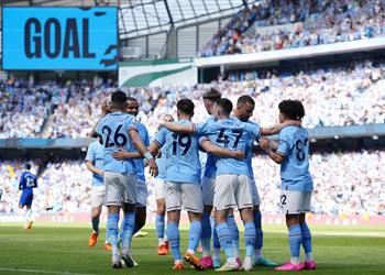 فيديو مانشستر سيتي يحتفل بلقب الدوري الإنجليزي بهدف أمام تشيلسي