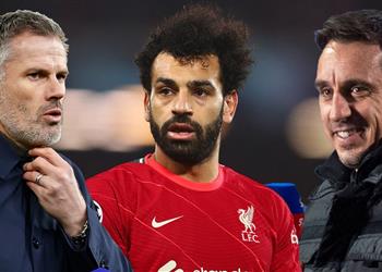 محمد صلاح يتسبب في نقاش حاد بين نيفيل وكاراجر بعد اختيارت فريق الموسم