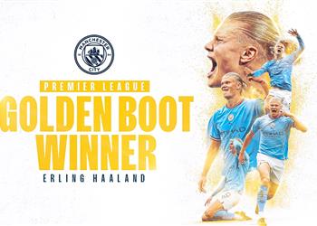 رسمي ا هالاند يتوج بـ الحذاء الذهبي للدوري الإنجليزي موسم 2022 2023