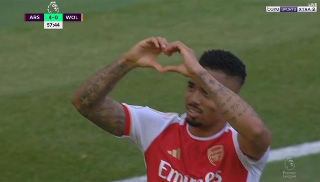 هدف جيسوس في مرمي ولفرهامبتون بالدوري الانجليزي