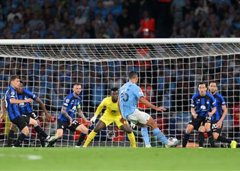 فيديو رودري يسجل هدف مانشستر سيتي الأول أمام إنتر ميلان