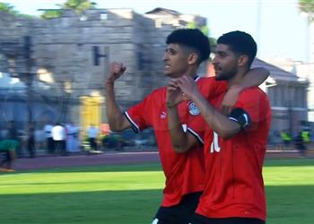 فيديو إبراهيم عادل يسجل هدف تعادل منتخب مصر الأولمبي أمام غانا