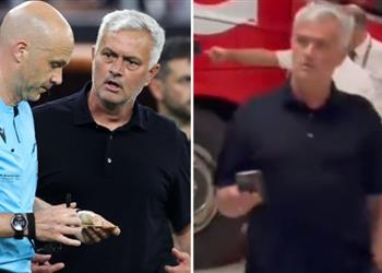 فيديو مورينيو يسب حكم نهائي الدوري الأوروبي ويويفا يوضح إمكانية إيقافه