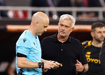 يويفا يوجه اتهام ا لـ مورينيو بعد تعديه على حكم نهائي الدوري الأوروبي