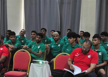 صور تطبيق الفار في كأس أمم إفريقيا واجتماع تنسيقي مع بعثة منتخب مصر الأولمبي