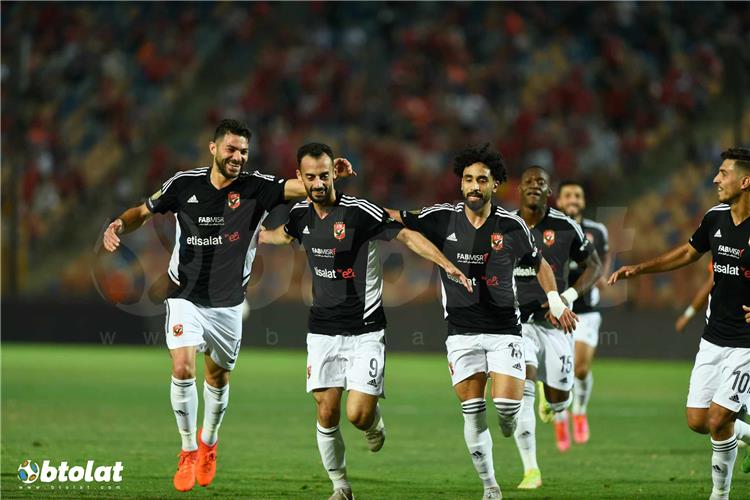 فرحة لاعبو الاهلي بالفوز علي البنك الاهلي