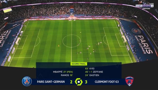 ملخص مباراة باريس سان جيرمان وكليرمونت (2-3) الدوري الفرنسي