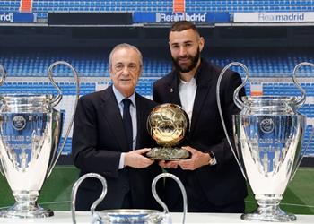 فلورنتينو بيريز يودع بنزيما البعض كان بطيئ ا في فهمك والآن ترحل عن ريال مدريد أسطورة