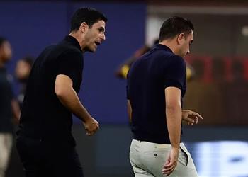 تشافي منزعج من أرتيتا بعد خسارة برشلونة أمام آرسنال والأخير يرد