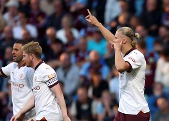 فيديو هالاند يسجل هدف مانشستر سيتي الأول أمام بيرنلي في افتتاح الدوري الإنجليزي