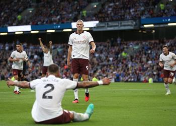 فيديو هالاند يقود مانشستر سيتي لعبور بيرنلي بثلاثية سهلة في افتتاح الدوري الإنجليزي