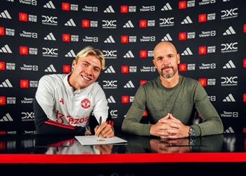 رسمي ا مانشستر يونايتد يعلن تعاقده مع راسموس هويلوند حتى 2028