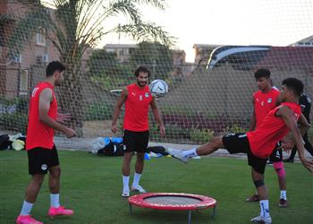 صور منتخب مصر الأولمبي يختتم استعداداته لودية روسيا بتدريب هجومي