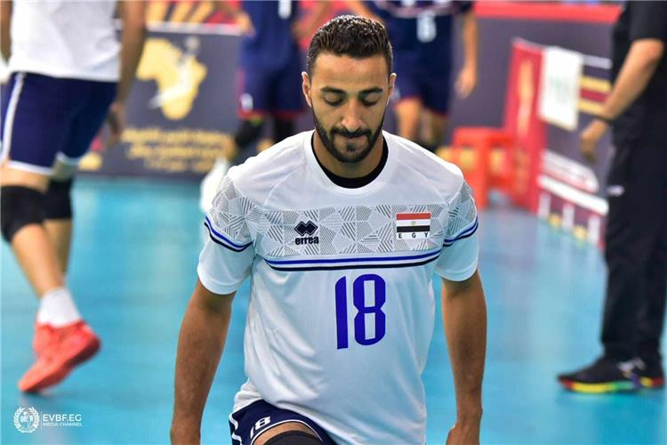 احمد سعيد لاعب منتخب مصر للكرة الطائرة