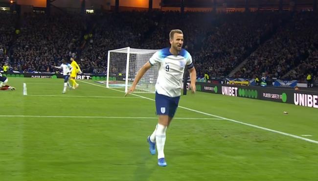 هدف هاري كين في مرمي اسكتلندا