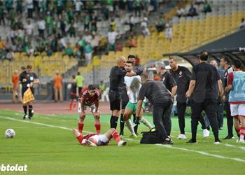 فيديو حكم مباراة الأهلي والمصري ي شهر أول بطاقة حمراء في الدوري 2023 2024
