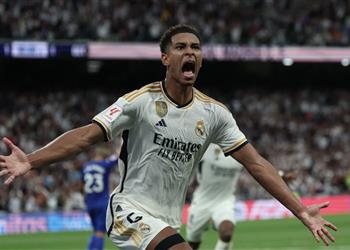 فيديو بيلينجهام يسجل هدف ريال مدريد الثاني أمام خيتافي في الدوري الإسباني