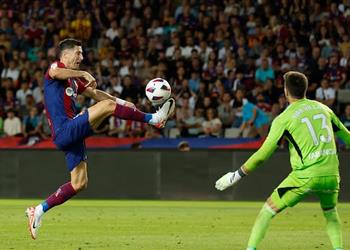 فيديو ليفاندوفسكي يسجل هدف برشلونة الأول وسيلتا فيجو ي حرز الثاني