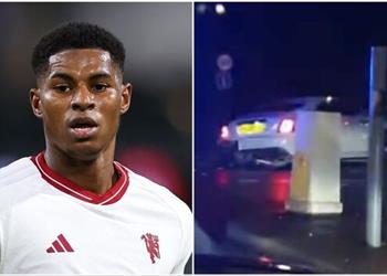 فيديو مهاجم مانشستر يونايتد يتعرض لحادث سيارة بعد الفوز على بيرنلي