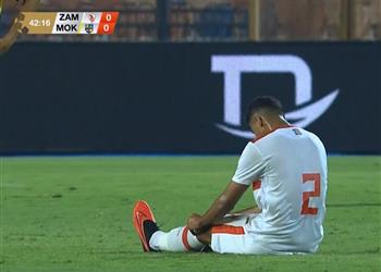 فيديو حسام عبد المجيد يغادر مباراة الزمالك والمقاولون مصاب ا