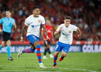 فيديو رافينها يسجل هدف تعادل برشلونة أمام مايوركا