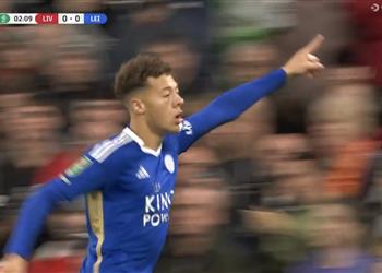 فيديو ماكاتير يسجل هدف ليستر سيتي الأول أمام ليفربول في كأس الرابطة