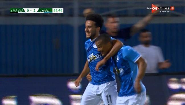 سوبر هاتريك مصطفي فتحي في مباراة بيراميدز والجيش الرواندي