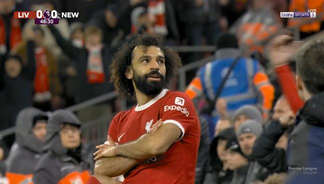 هدف محمد صلاح الاول في مرمي نيوكاسل بالدوري الانجليزي