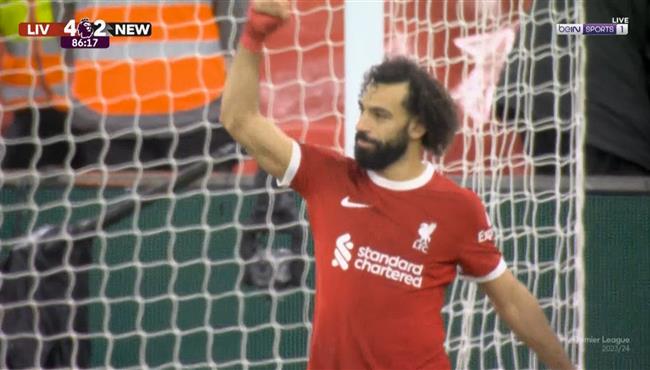 هدف محمد صلاح الثاني في مرمي نيوكاسل بالدوري الانجليزي ورد فعل كلوب