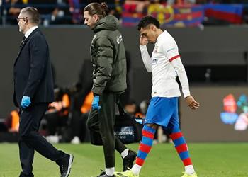 رسمي ا برشلونة يعلن تشخيص إصابة رافينها قبل الكلاسيكو أمام ريال مدريد